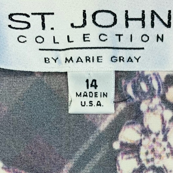 St. John By Marie Gray Purple Paisley Cardigan & Camisole Set… - Picture 5 of 15